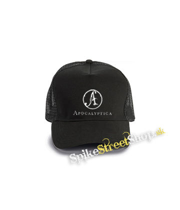 APOCALYPTICA - Logo Crest - čierna bavlnená sieťkovaná šiltovka model "Trucker Cap"