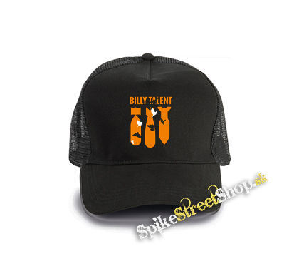 BILLY TALENT - Bombs Orange - čierna bavlnená sieťkovaná šiltovka model "Trucker Cap"