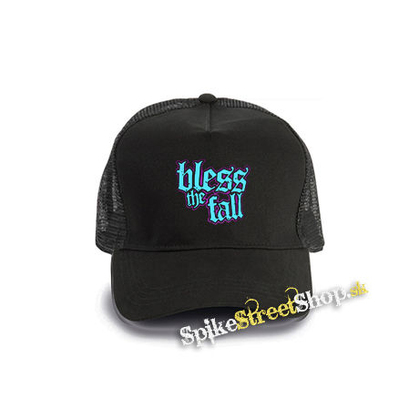 BLESSTHEFALL - Logo - čierna bavlnená sieťkovaná šiltovka model "Trucker Cap"