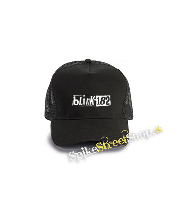 BLINK 182 - Comeback Logo 2023 - čierna bavlnená sieťkovaná šiltovka model "Trucker Cap"