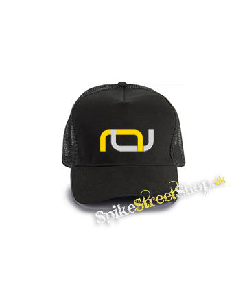 CALISTATIC - Yellow Logo Symbol - čierna bavlnená sieťkovaná šiltovka model "Trucker Cap"