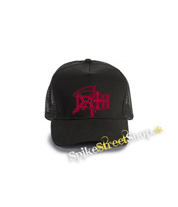 DEATH - Logo - čierna bavlnená sieťkovaná šiltovka model "Trucker Cap"