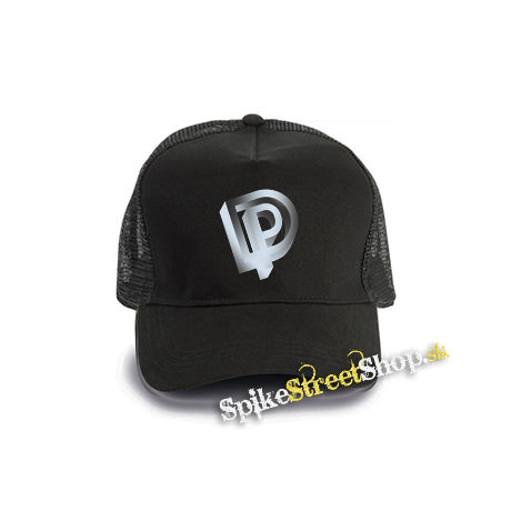DEEP PURPLE - Crest Motive 2 - čierna bavlnená sieťkovaná šiltovka model "Trucker Cap"