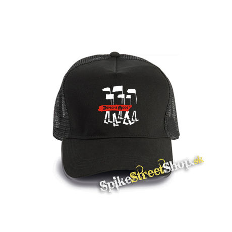DEPECHE MODE - Spirit Cover - čierna bavlnená sieťkovaná šiltovka model "Trucker Cap"