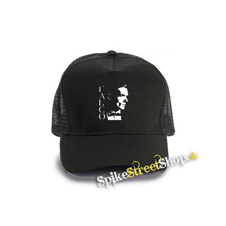 FALCO - Portrait - čierna bavlnená sieťkovaná šiltovka model "Trucker Cap"