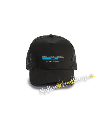 FART IS LOADING - čierna bavlnená sieťkovaná šiltovka model "Trucker Cap"