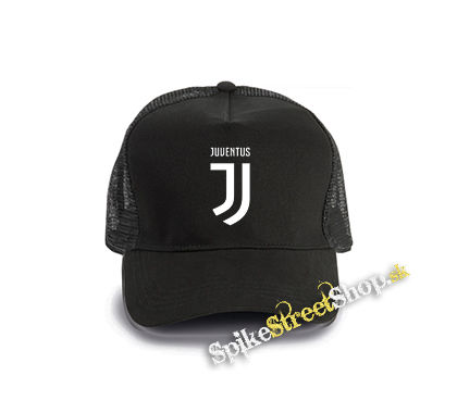 FC JUVENTUS - Logo Motive 2 - čierna bavlnená sieťkovaná šiltovka model "Trucker Cap"
