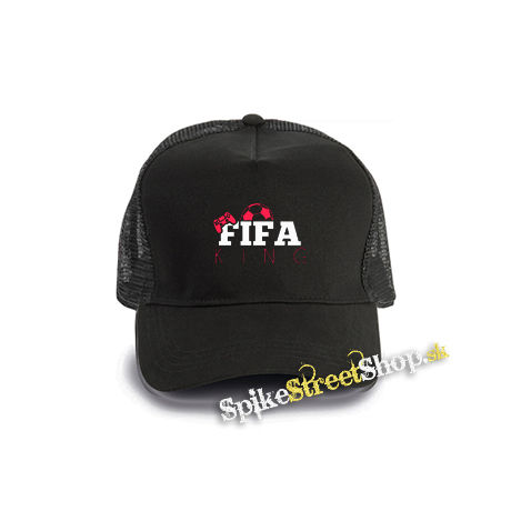 FIFA KING - čierna bavlnená sieťkovaná šiltovka model "Trucker Cap"