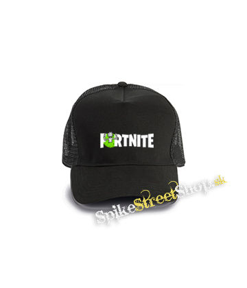 FORTNITE Season 7 - Rick Sanchez Logo - čierna bavlnená sieťkovaná šiltovka model "Trucker Cap"