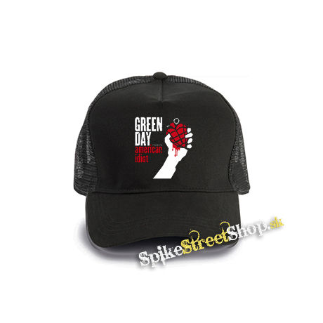 GREEN DAY - American Idiot - čierna bavlnená sieťkovaná šiltovka model "Trucker Cap"