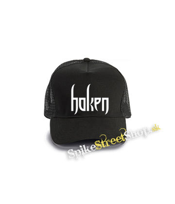 HAKEN - Logo - čierna bavlnená sieťkovaná šiltovka model "Trucker Cap"