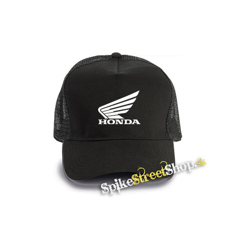 HONDA - Logo - čierna bavlnená sieťkovaná šiltovka model "Trucker Cap"