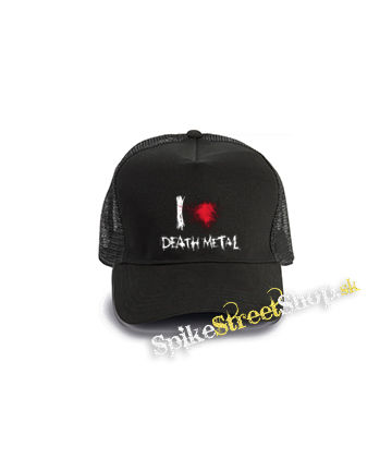 I LOVE DEATH METAL - čierna bavlnená sieťkovaná šiltovka model "Trucker Cap"