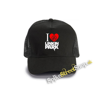 I LOVE LINKIN PARK - čierna bavlnená sieťkovaná šiltovka model "Trucker Cap"