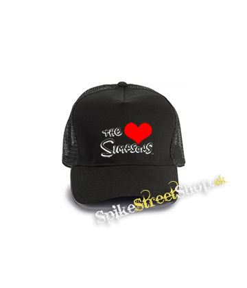 I LOVE THE SIMPSONS - čierna bavlnená sieťkovaná šiltovka model "Trucker Cap"