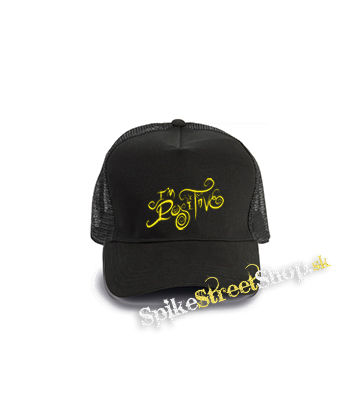 I'M POSITIVE - čierna bavlnená sieťkovaná šiltovka model "Trucker Cap"