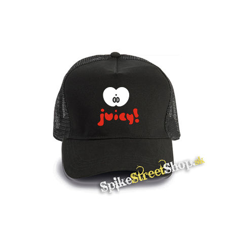 JUICY - čierna bavlnená sieťkovaná šiltovka model "Trucker Cap"
