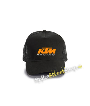 KTM RACING - Logo - čierna bavlnená sieťkovaná šiltovka model "Trucker Cap"