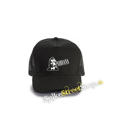 KURT COBAIN - NIRVANA - Academy Portrait - čierna bavlnená sieťkovaná šiltovka model "Trucker Cap"
