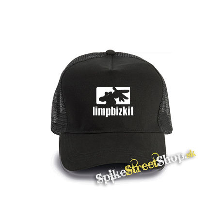 LIMP BIZKIT - Spray Logo - čierna bavlnená sieťkovaná šiltovka model "Trucker Cap"