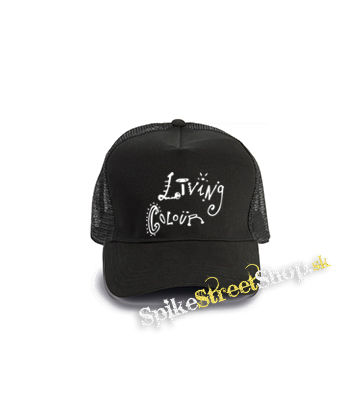 LIVING COLOUR - Logo - čierna bavlnená sieťkovaná šiltovka model "Trucker Cap"