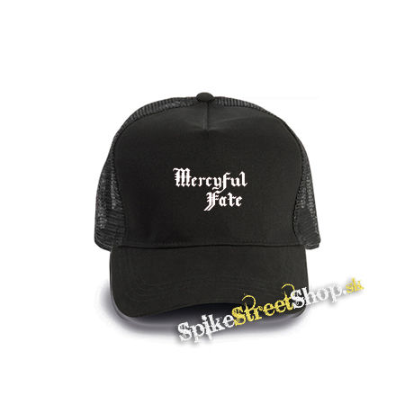 MERCYFUL FATE - Logo White - čierna bavlnená sieťkovaná šiltovka model "Trucker Cap"