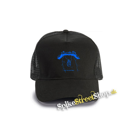 METALLICA - Ride The Lightning Blue Motive - čierna bavlnená sieťkovaná šiltovka model "Trucker Cap"