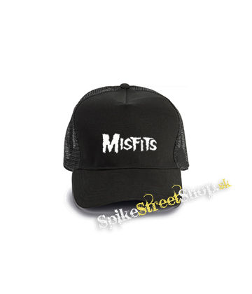 MISFITS - Simple Logo - čierna bavlnená sieťkovaná šiltovka model "Trucker Cap"
