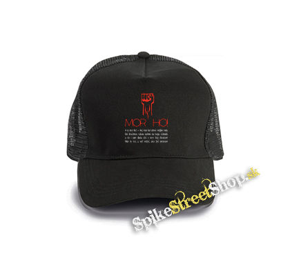 MOR HO - čierna bavlnená sieťkovaná šiltovka model "Trucker Cap"
