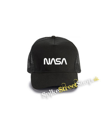 NASA - Logo - čierna bavlnená sieťkovaná šiltovka model "Trucker Cap"