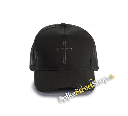 OZZY OSBOURNE - Cross - čierna bavlnená sieťkovaná šiltovka model "Trucker Cap"