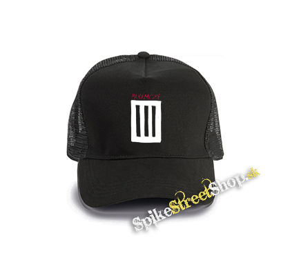 PARAMORE - 3 Bar - čierna bavlnená sieťkovaná šiltovka model "Trucker Cap"