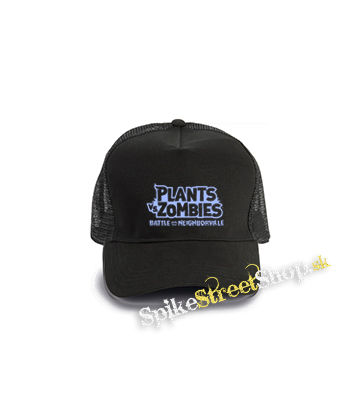 PLANTS VS ZOMBIES - Logo - čierna bavlnená sieťkovaná šiltovka model "Trucker Cap"