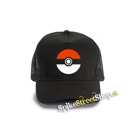 POKEMON - Symbol - čierna bavlnená sieťkovaná šiltovka model "Trucker Cap"