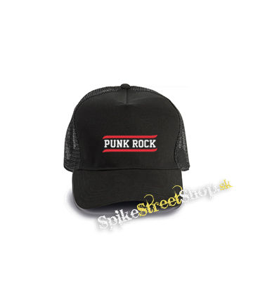 PUNKROCK - Logo Motive 3 - čierna bavlnená sieťkovaná šiltovka model "Trucker Cap"
