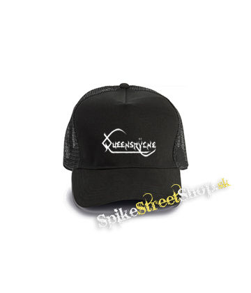 QUEENSRYCHE - Logo Old School - čierna bavlnená sieťkovaná šiltovka model "Trucker Cap"