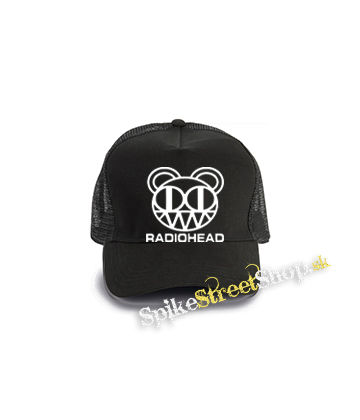 RADIOHEAD - Logo - čierna bavlnená sieťkovaná šiltovka model "Trucker Cap"