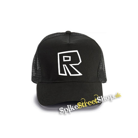 ROBLOX - Znak - čierna bavlnená sieťkovaná šiltovka model "Trucker Cap"