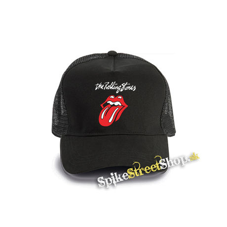 ROLLING STONES - Tongue - čierna bavlnená sieťkovaná šiltovka model "Trucker Cap"