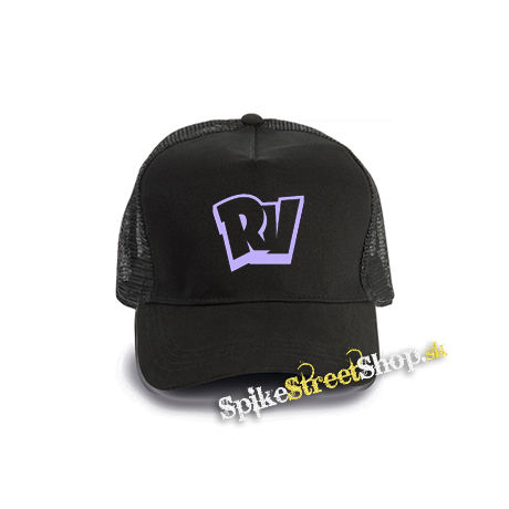 RUMBLEVERSE - Logo CREST - čierna bavlnená sieťkovaná šiltovka model "Trucker Cap"