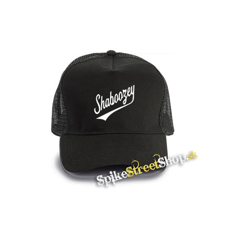 SHABOOZEY - Logo Singer - čierna bavlnená sieťkovaná šiltovka model "Trucker Cap"