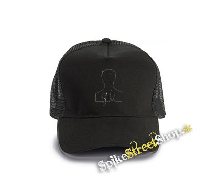 SHAWN MENDES - Signature - čierna bavlnená sieťkovaná šiltovka model "Trucker Cap"