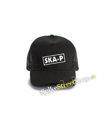 SKA-P - čierna bavlnená sieťkovaná šiltovka model "Trucker Cap"