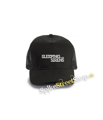 SLEEPING WITH SIRENS - Logo - čierna bavlnená sieťkovaná šiltovka model "Trucker Cap"