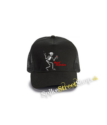 SOCIAL DISTORTION - Skeleton & Logo - čierna bavlnená sieťkovaná šiltovka model "Trucker Cap"