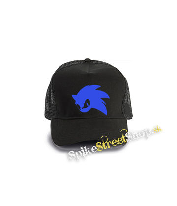 SONIC THE HEDGEHOG - Face - čierna bavlnená sieťkovaná šiltovka model "Trucker Cap"