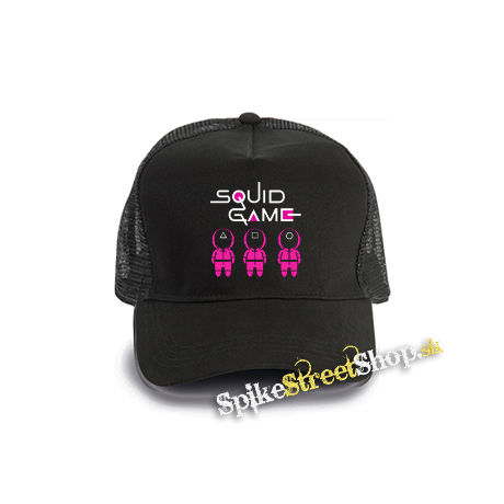 SQUID GAME - Characters - čierna bavlnená sieťkovaná šiltovka model "Trucker Cap"