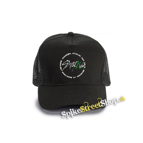 STRAY KIDS - Oddinary Circle Names - čierna bavlnená sieťkovaná šiltovka model "Trucker Cap"