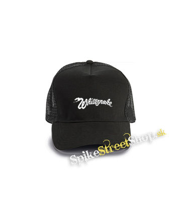 WHITESNAKE - Logo - čierna bavlnená sieťkovaná šiltovka model "Trucker Cap"