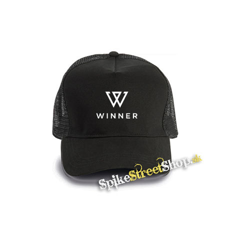 WINNER - Logo Crest - čierna bavlnená sieťkovaná šiltovka model "Trucker Cap"